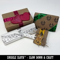 Druid Bear Claw Hand Print Сатен панделка за опаковане на подаръци занаятчийски проекти DIY проекти - дворове - светло розова панделка черна ширина на печат