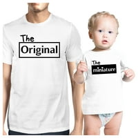 Оригинални и мини бели татко бебешки ризи смешни бащи подаръци