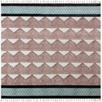 Казавани ръчно изработени индийски килим хол Мат, Кафяв фута