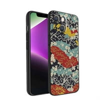Premium-Japanese-Traditional-Wallpaper-Art-Textile Phone Case, дегиниран за iPhone плюс калъфи мъже жени, гъвкав силиконов шок калъф за iPhone плюс