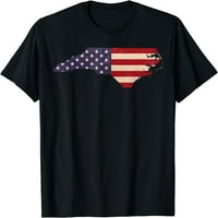 Тениска на американската флаг на Северна Каролина