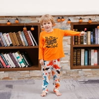 Tking Fashion Family, съвпадащ с Хелоуин пижами комплект, забавен Хелоуин печат празнични спални дрехи за бебешки възрастни и деца PJS комплект, мама 2xl