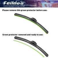 Feildoo 24 & 20 FIT за Kia Soul Summer Winter Windshield Lipes Blades, J U Hook