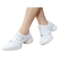Колиша дамски дишаща разцепена маратонка с разделителна единица модерна ежедневни танцуващи маратонки практикувайте кръгли обувки с пръсти бяло 7
