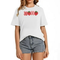 Забавна мама ягода лято плодове страхотни майки D удобни жени с късо ръкав графична тениска с моден печат