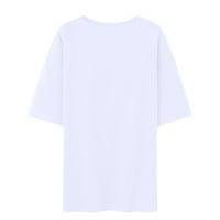 Дамски върхове Дамски късо ръкав кръг от печатни върхове ， двойка тениски за него и нея, съчетаващи двойки ризи бели m