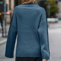 Женски плетен пуловер ризи водола