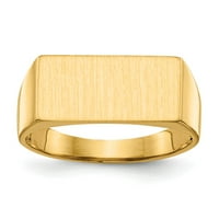 Миа диаманти 10к жълто злато мъжки печат пръстен размер-9