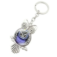 Коледни подаръци Бижута ретро сова време Gemstone Metal Key Chain Key Chain kele an Clearance