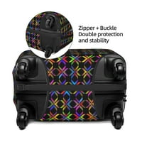 Пътуване багаж капак протектор, дъга геометрична абстракция куфар Калъфи за багаж, малък размер