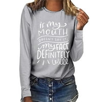 Баокс графични тениски за жени жени печатни Дълъг ръкав суитчър ризи пуловер Топ Блуза Дамски топове