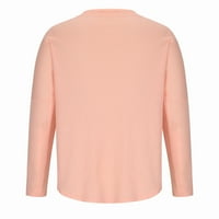 Дамски върхове с дълъг ръкав мода за жени през зимата v-образно деколте с дълъг ръкав твърд ежедневен бутон риза блуза v-образни върхове тениска блуза пуловер v-образно дантелено дъно блуза