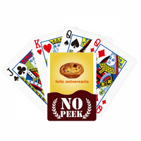 Португалски яйчен тарт рожден ден Peek Poker Poker Playing Card Private Game