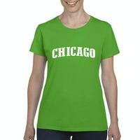 - Женска тениска с къс ръкав, до жени с размер 3XL - Чикаго