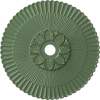 1 4 од 7 8 п таванен Медальон от пъпеш, ръчно изрисуван в Атинско зелено