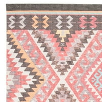 Marbella Tamsen Southwestern Area Rug, Red Gold, 5 '8'