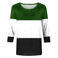 Ризи за разчистване на jyeity за жени под $ 10, ръкав кръгла шия принт ежедневни зелени жени тренировки върхове размер xl