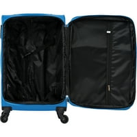 Аукфа твърда страна разширяема твърда багаж комплект с колела спинер, 3-парче комплект