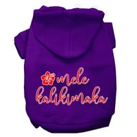 Mirage Pet Products Mele Kalikimaka Dog Hoodie, Purple, S