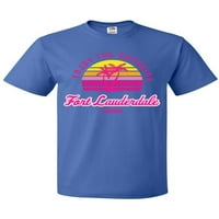 Мастически лято Насладете се на слънчевата крепост Lauderdale Florida в розова тениска