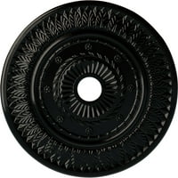 Екена Мелворк 3 4 од 5 8 ИД 1 8 п листо таван медальон, Ръчно рисувана Черна перла