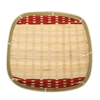 Rosarivae проста бамбукова тъкана кошница Притежател на плодове квадратна кошница Изящна кошница