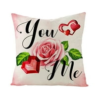 Jeashchat Valentine Day's Day Cotton Plow Plow Case Square Dofa Taist Cushion Cover Closance
