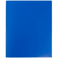 Тежка пластмасова папка с две джобни презентационни папки, синьо, 108 опаковки