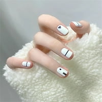 Кратки бели изкуствени нокти Популярни дълги нокти за притискане за начинаещи за нокти на изкуството начинаещи