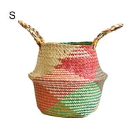 Biplut сгъваем ръчно изработен ратан изтъкана цветна кошница Fau Seagrass Storage Organizer