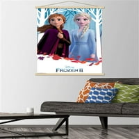 Disney Frozen - Плакат за стена на дуо с дървена магнитна рамка, 22.375 34