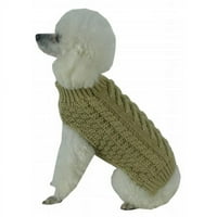 PET Life ® 'въртящ се подвол на тежка кабелна плетена моден дизайнер кучета пуловер
