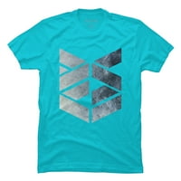 Вселена символ на мъжете океанско синьо графичен тройник - дизайн от хора 3xl