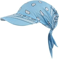 Fcphome жени ретро флорална памучна шапка лятна мода брищ тюрбан бейзбол на открито слънце шапка-светлина синьо