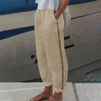 Дзесу Бельо Панталони за жени ежедневни летни Палацо панталони Плюс размер редовен годни дълги панталони Салон панталони анцуг хлабав торбести панталони средата