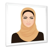 Портрет на мюсюлманско момиче в традиционен Хиджаб