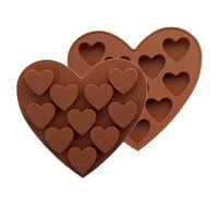 Силиконови форми за шоколадови бонбони с форма на сърце, Направи Си Сам тави за печене 10-кухини