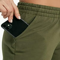 Жените ластик Висока талия Йога Каприс със страничен джоб Плюс размер бегач изрязани гамаши тренировка спорт бягане активно облекло