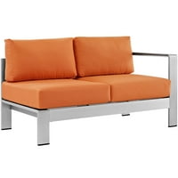 Модуей Шор открит вътрешен двор алуминиев секционен диван в сребристо оранжево