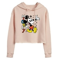 Disney - Mickey Pop - Juniors Cropped Pullover Hoodie
