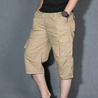 клиос карго панталони Капри за мъже плюс размер мулти джобове Шорти работа военни изрязани панталони Фитнес работно облекло карго панталони