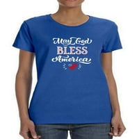 Нека Бог да благослови Америка във формата на тениска жени -Мараж от Shutterstock, женски голям
