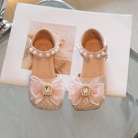 Fattazi Girls Ress Shoes Cute Bow Mary Jane Shoes Ballerina със сатенен глезен вратовръзка за сватбен рожден ден парти