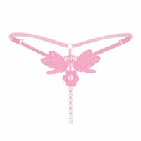 Секси дама бродерия G-string v-string гащи регулируеми размери бельо, розово, купувайте безплатно