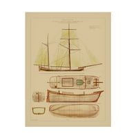 Вижън студио' малък античен кораб план Ив ' платно изкуство