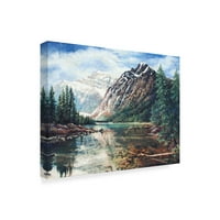 Търговски марки изобразително изкуство 'Канадски скалисти планини' платно изкуство от Карол РУП
