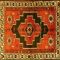 Ahgly Company Indoor Rectangle Персийски жълти традиционни килими, 8 '10'