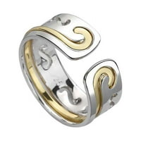 Двойка маймунски крал пръстен Свети Валентин Деня на подаръци Висококачествени материали за жени мъже Свети Валентин Розово злато
