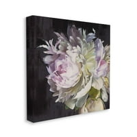 Ступел индустрии органични цветни венчелистчета Живопис абстрактен цветен розов крем платно стена изкуство дизайн от Лиз Жардин, 36 36