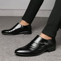 Wefuesd мъжки рокли обувки за мъже моден стил мъже дишащ удобен бизнес фиш на свободното време солиден цвят кожени обувки черни 46